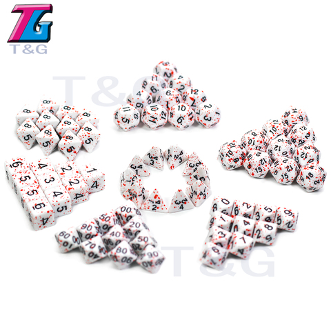 T&G 10Pcs/Set Polyhedral D4-D20 Multi Sides Dice DND Games for Opaque Digital Dice for Funny Party Board Game ► Photo 1/6