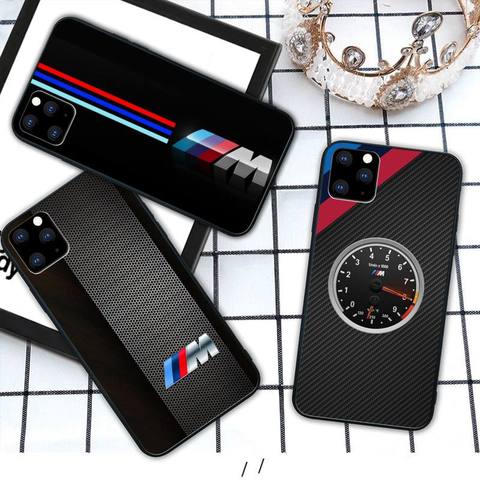 Hot Car Bmw M Logo Vip Silicone Black Case Coque For Iphone Se 6 6s 7 8 Plus X Xs Max Xr 11 12 Pro Max Cover Price History