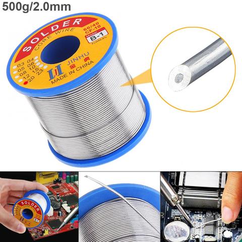60/40 B-1 500g 0.5mm  0.6mm 0.8mm 1.2mm 1.5mm 2.0mm No Clean Rosin Core Solder Wire with 2.0% Flux for Electric Soldering Iron ► Photo 1/6