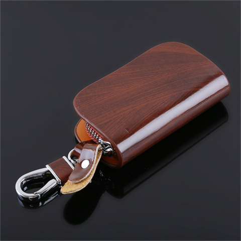 High Quality Keychain Covers Zipper Key Case Bag Leather Car Key Wallets Men Key Holder Housekeeper Keys Organizer Wallet ► Photo 1/6