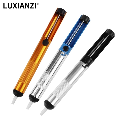 LUXIANZI Aluminum Metal Solder Suction Desoldering Pump Soldering Tin Gun Vacuum Solder Sucker Desolder Hand Welding Tools ► Photo 1/6