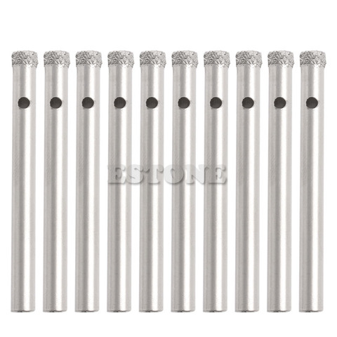 New 10Pcs 5mm 6mm 8mm 10mm 12mm Diamond Coated Core Drill Bits Hole Saw Glass Tile Ceramic Marble ► Photo 1/1