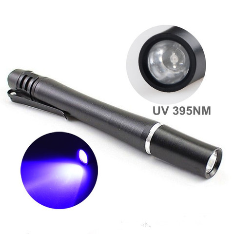 Medical Pen Mini Pocket Ultraviolet Glue Curing Invisible Ink Detector 395NM 3 LED UV Pen Light Camping Hiking Lamb Flashlight ► Photo 1/6