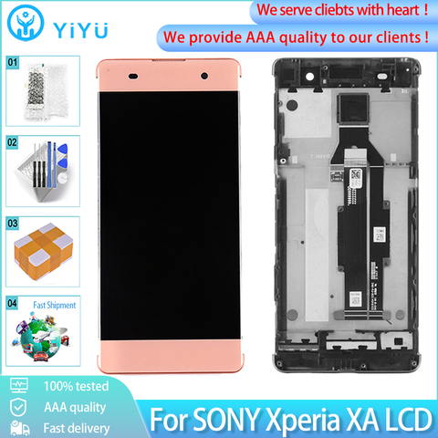 5.0'' Original For Sony Xperia XA F3111 F3113 F3115 LCD Screen Display Touch Panel Digitizer Assembly Replacement Free Tools ► Photo 1/6