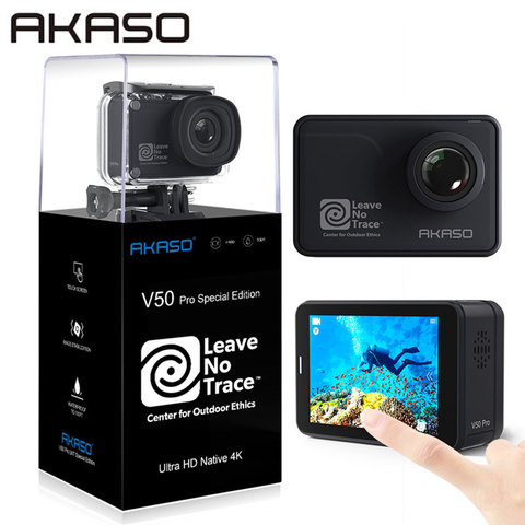 AKASO V50 Pro SE Action Camera Leave No Trace Special Edition Touch Screen 4K60 Waterproof Camera Sports Cam EIS Remote Control ► Photo 1/6