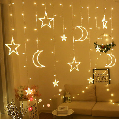 Moon Star LED Light String EID Mubarak Ramadan Decoration Islamic Muslim Birthday Party Decor Eid Al Adha Ramadan Eid Decor ► Photo 1/6