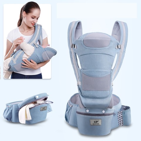 3 In 1 Baby Carrier Ergonomic Infant Kid Baby Hipseat Sling Kangaroo Baby Wrap Carrier Large Capacity Storage Bags  0-48 months ► Photo 1/6