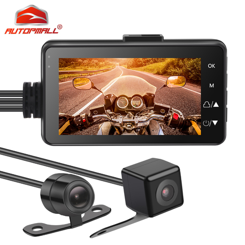 Motorcycle Recorder Motorcycle DVR Dash Cam Full Body 720P Front Rear Wide View Waterproof Motorcycle Camera Logger Recorder Box ► Photo 1/6