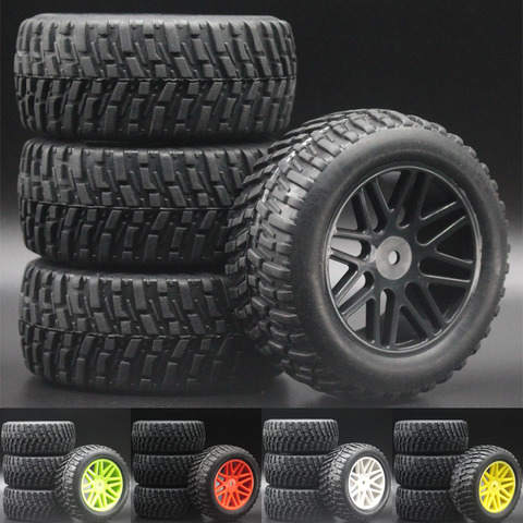 4pcs 1:10 RC Model 4WD Sport Pull Rally Car Wheel Rims & Tires; HSP HIMOTO REDCAT 2.2