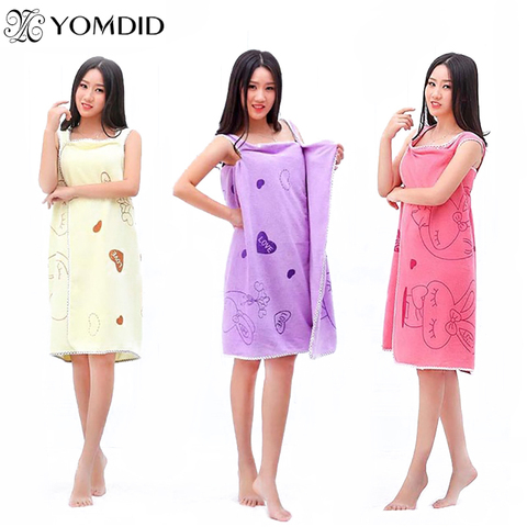 New Bath Towels Fashion Lady Wearable Fast Drying Magic Bath Towel Beach Spa Bathrobes Bath Skirt Dropshipping Bath Towels ► Photo 1/6