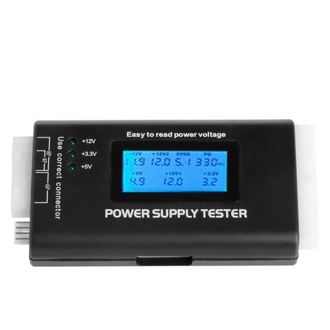 2017 Digital LCD Power Supply Tester Multifunction Computer 20 24 Pin Sata LCD PSU HD ATX BTX Voltage Test Source High Quality ► Photo 1/6