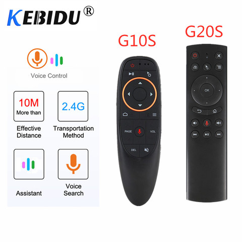 Kebidu G20S/G10S 2.4G Wireless Air Mouse Gyroscope IR Learning Smart Voice Gyro Remote Control For X96 H96 MAX Android Box ► Photo 1/6