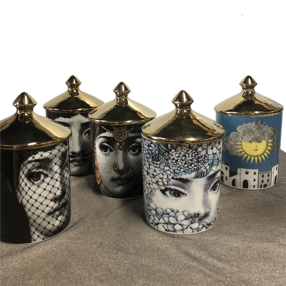 Lady Lina Candle Holder Handmade Jar Ceramic Craft Home Decor Jewelry Container 