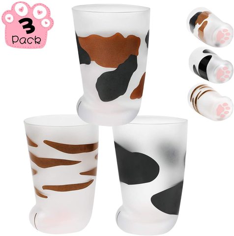 Cute Glass Cup Cat Feet Cups Cat Paw Shot Glass Novelty Cat Claw Glass Cups Funny Coffee Mugs Household Cups Cat Paw For Milk ► Photo 1/6