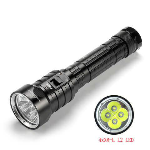 SolarStorm DX4S LED Diving Flashlight IPX8 Waterproof 4xXM-L L2 3 Mode 4500 Lumens 26650 Submarine Dive Torch Lamp ► Photo 1/6