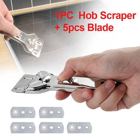 1PC Multifunction Cleaner Hob Scraper Remover With 5pcs Blade For Kichen Cleaning Oven Glass Ceramic Cooker Tools Utility Knife ► Photo 1/6