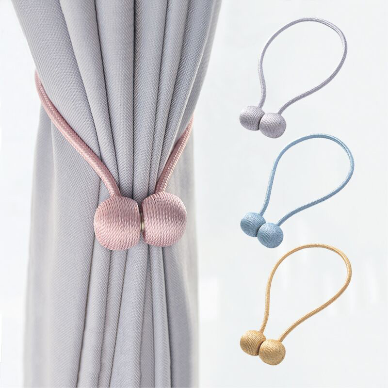 1X Magnetic Curtain Tieback Clip Ball Flower Drapery Holdback Home Ornament Gift 