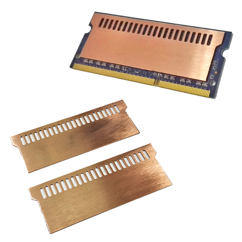 2Pcs  Pure Copper  Notebook Gaming Laptop Memory Heatsink Cooling  Radiator RAM Memory Cooler Heat Sink 0.5mm ► Photo 1/6