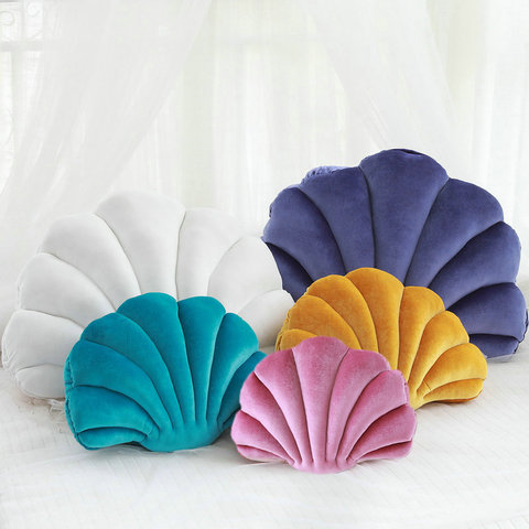 Fairy Home Luxury Decor Shell Pillow princess's Fantastic Velvet Pillow Sea Shell Home Decor Bed Sofa Cushion Decoration Gift ► Photo 1/6