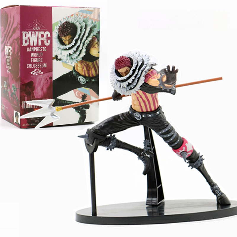 Anime One Piece Big Mom Charlotte Katakuri Trident Fight 17cm