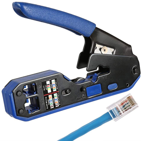 RJ45 Crimping Tool, Network Crimping Tool, Wire Stripper, Wire Stripper for Rj45 Cat6 Cat5E Cat5 Rj11 Rj12 Connector ► Photo 1/6
