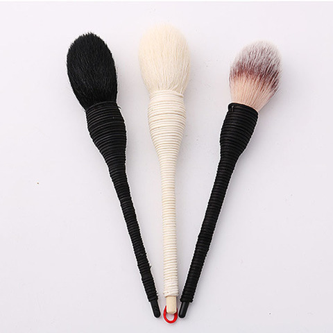 Flat Goat Wool Rattan Makeup Brushes Profesional Foundation Blush Loose Powder Contour Brush for Beauty Make Up Brushes ► Photo 1/6