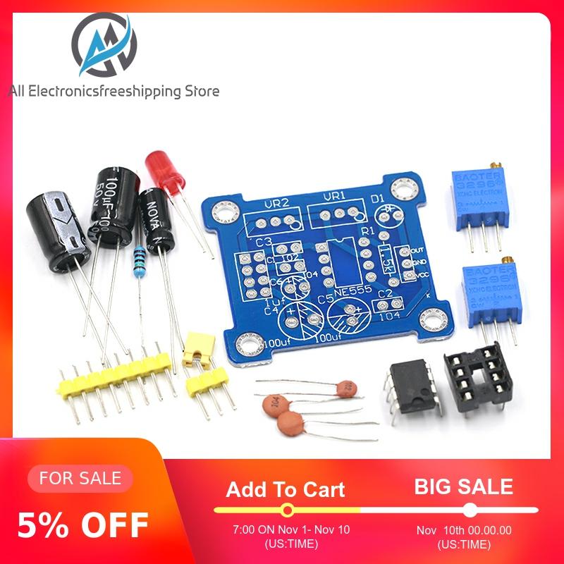 NE555 Pulse Frequency Duty Cycle Square Wave Rectangular Wave Signal Generator Adjustable 555 Board NE555P Module ► Photo 1/6