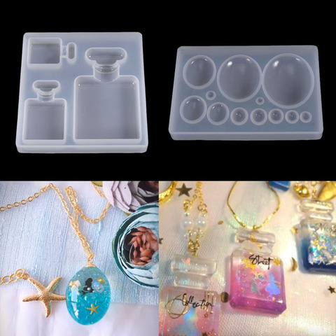 Perfume bottle mold decorative pendant Mold silicone mould DIY crystal epoxy Resin mold Jewelry Making Tools ► Photo 1/6