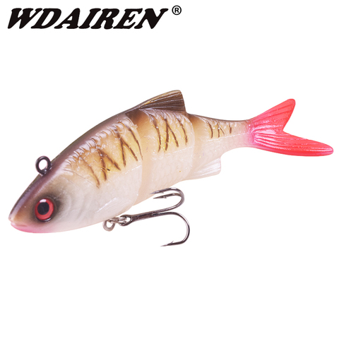 1Pcs Soft Fishing Wobblers Pike Lures 12cm 31g Artificial Multi Jointed Sections Artificial Silicone Bait Trolling Pike Fishing ► Photo 1/6