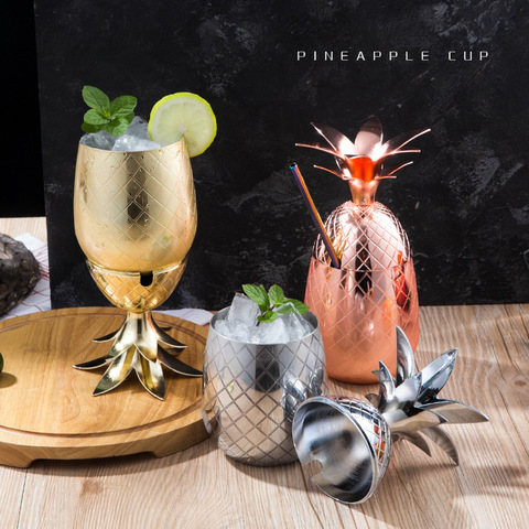 500ml Pineapple Cups Tumbler Wineglass 3 Colors Cocktail Drinking Winebowls Mugs Bar Tools ► Photo 1/5