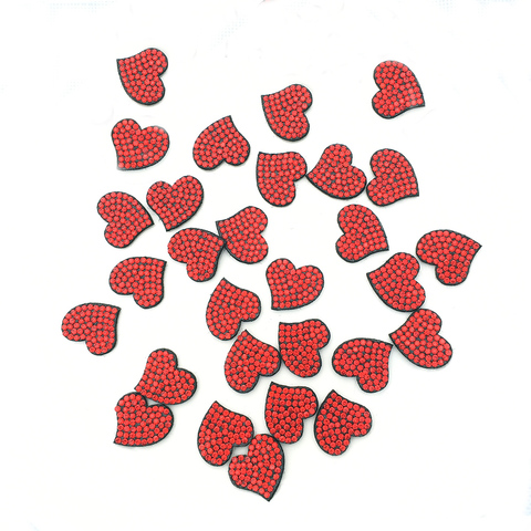 10pcs Cute Heart AB Rhinestone Applique Sew on Patch for Clothing Dess  Diy Patches   beaded applique  sweater applique ► Photo 1/4