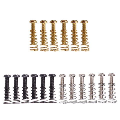 6 Pieces Iron Electric Guitar Bass Bridge Tailpiece Saddles Screws+Springs Guitar Parts ► Photo 1/6