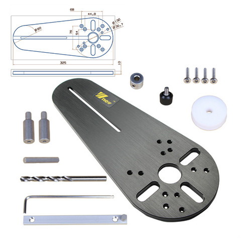 1SET Circle Cutting Jig for Small Wood Routers/Electric Hand Trimmers Woodworking Milling Circle Milling Groove ► Photo 1/6