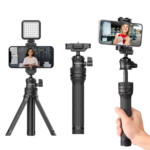 Ulanzi Extend Vlog Tripod for iPhone 12 Pro Max 11 Xs Samsung Huawei Sony ZV1 A6400 A6600 A73 SLR Camera Tripod for Youtube Live ► Photo 1/1