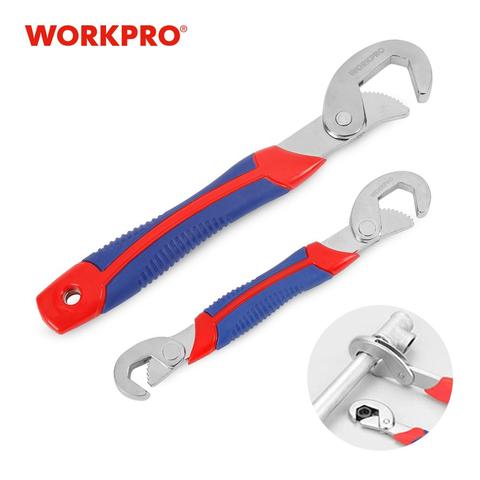 WORKPRO Adjustable Wrench Spanner Set Multi-Function Universal Quick Snap Soft Grip ► Photo 1/6