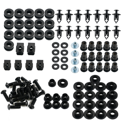 Motorcycle Fairing Bolt Kit Screws for Honda CBR600RR CBR 600RR 600 RR 2005 2006 Alloy Black Complete Nut Set CBR600 RR ► Photo 1/6