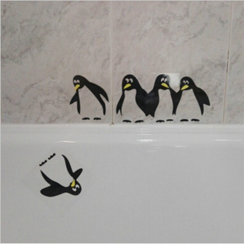 Cute funny kitchen fridge decal,penguin fridge sticker dining room kitchen decorative wall stickers ► Photo 1/5