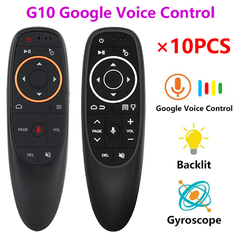 [10PCS] G10 G10S G10SPro Google Voice Contrl Remote Control Air Remote Mouse 2.4G Wireless Gyroscope for Android TVbox H96Max X3 ► Photo 1/6