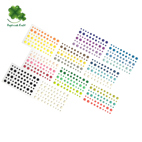 Assort color china wholesale self adhesive matte enamel dots sticker ► Photo 1/3