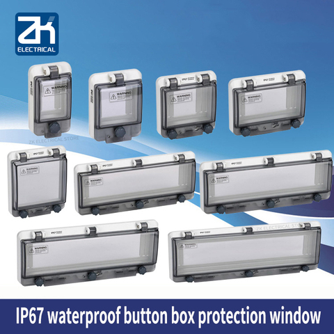 Protect Window Cover Loop Button Waterproof Window Cover Circuit Breaker Protect Shield Switch Window Ip67 Waterproof Box ► Photo 1/6