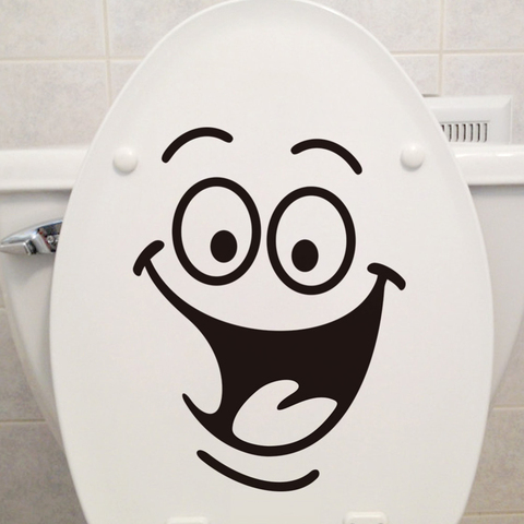 DIY Home Decor Removable Smile Face Funny Bathroom Toilet Seat Art Wall Sticker ► Photo 1/6