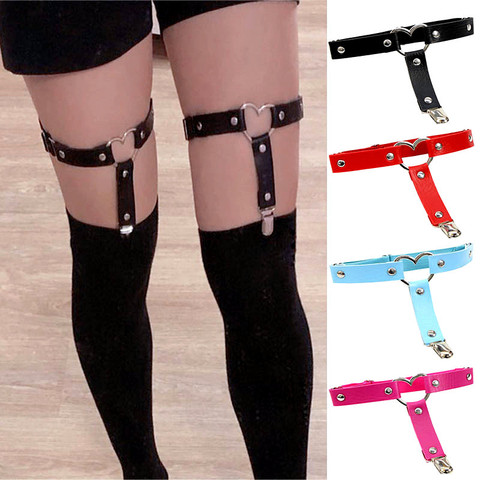 2022 Pastel Gothic Female Garterbelt Sock Strapless Suspender Belt For Stockings Garters Leg Bondage Clip Retail Wedding ► Photo 1/6