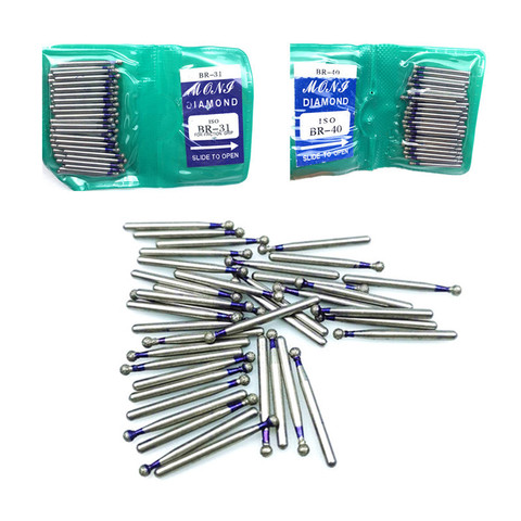 50PCS Dental Diamond FG High Speed Burs BR SERIES for teeth polishing 1.6mm ► Photo 1/6