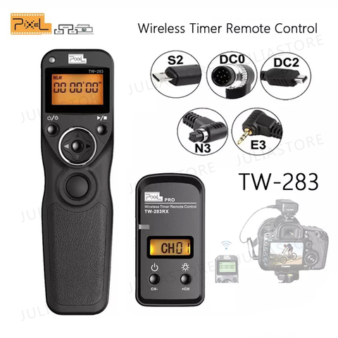 Pixel TW-283 Wireless Timer Remote Control Shutter Release (DC0 DC2 N3 E3 S1 S2) Cable For Canon Nikon Sony Camera TW283 ► Photo 1/6