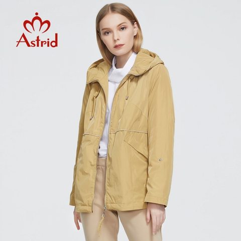 Astrid 2022 New Spring Autumn Trench Coat short Windproof Cotton hooded fashion Outwear Windbreaker female clothing 9381 ► Photo 1/6