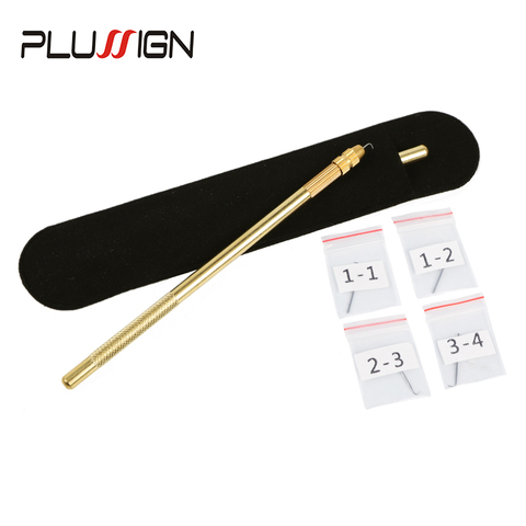 Plusssign Professional Ventilating Needls 1-1, 1-2, 2-3, 3-4 Four Size With One Needle Holder Lace Wig Making Repair Tools Hook ► Photo 1/6