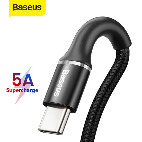 Baseus 40W USB Type C Cable For Huawei Mate 20 10 P30 P20 Pro Lite USBC 5A Fast Charge USB-C 3.0 Charger Cord Mobile Phone Cable ► Photo 1/6