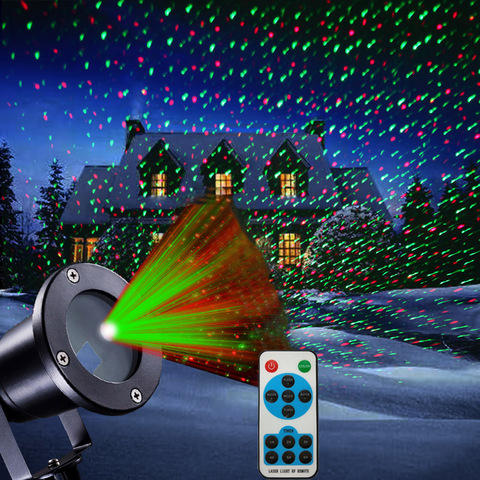 BEIAIDI Outdoor Moving Star Laser Projector Lamp Red Green Holiday Laser Projector With Remote Christmas Tree Starry Stage Light ► Photo 1/6