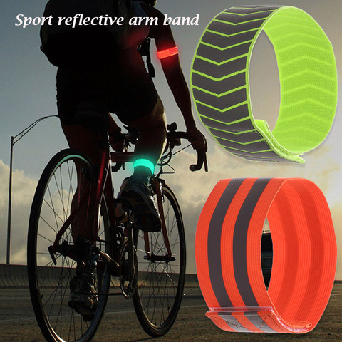 1 PC Cycling Reflective Strips Outdoor Running Warning Wristband Safety Armband Bicycle Bind Pants Hand Leg Strap Sports Tape ► Photo 1/6