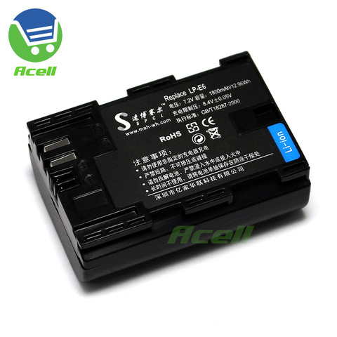 LP-E6 Battery for Canon EOS R5 R6 R Ra 90D 6D 7D 60D 70D 80D 5Ds 5Dsr XC10 XC15 Camera Replace LP-E6N LP-E6NH ► Photo 1/5